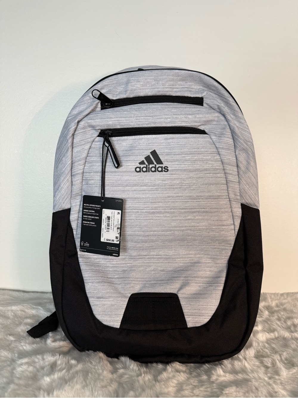 adidas Foundation 6 Backpack Unisex Gray Black NWT